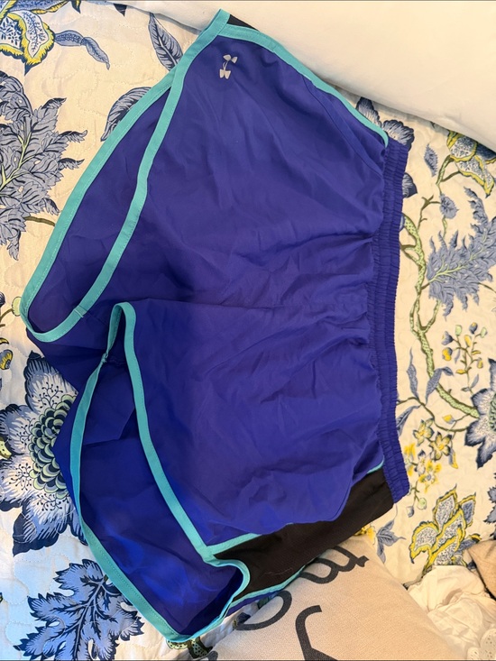 Under Armour Pants - Under Armour Blue Athletic Shorts with Teal Trim